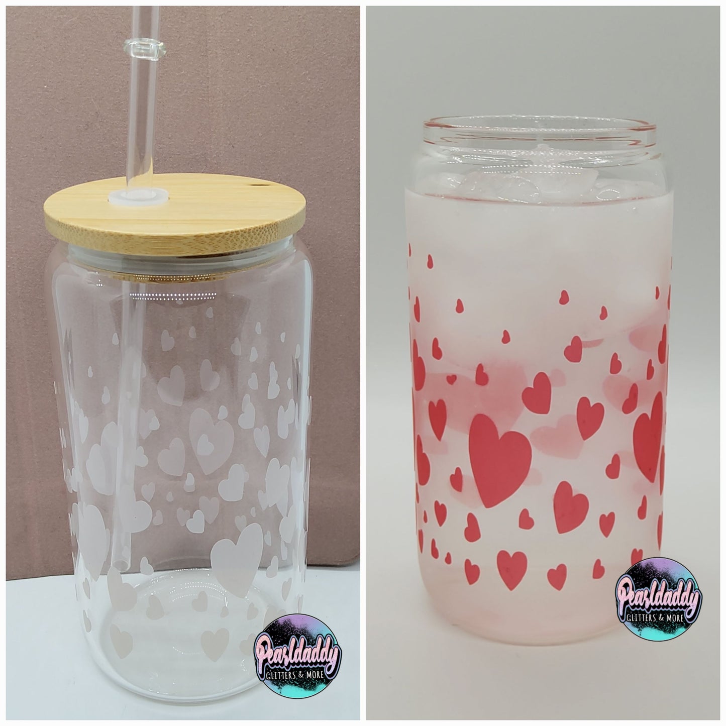 BEER CAN GLASS 16OZ W/COLOR CHANGING VINYL