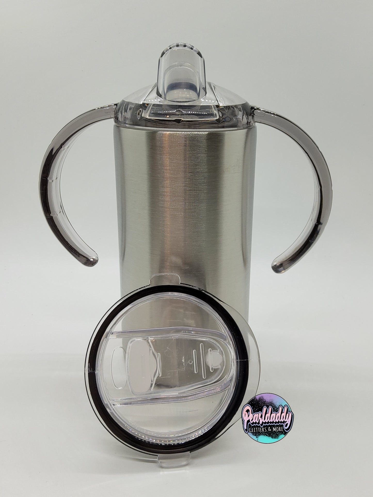 12oz. Sippy Stainless Steel Tumbler W/2 Lids